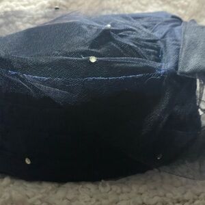 Chic Navy Women's Hat with Mesh Detail